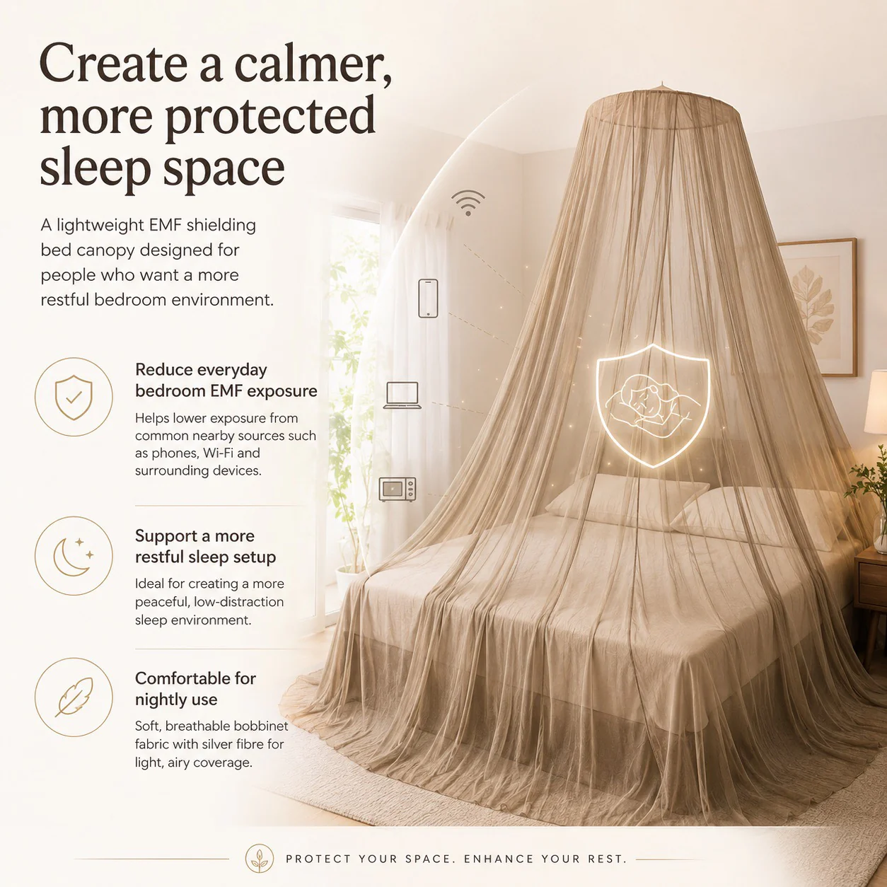 Anti-Radiation™ 2026 EMF Bed Canopy - Image 5