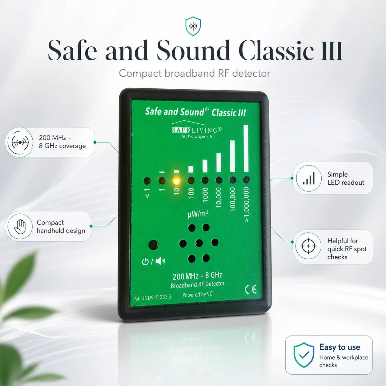 Safe And Sound Classic III RF Detector 200MHz - 8GHz