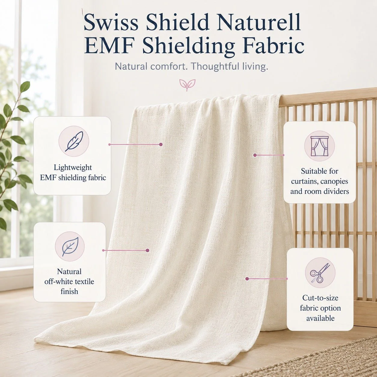 NATURELL™ Protective EMF Faraday Fabric by Swiss-Shield® - Image 7