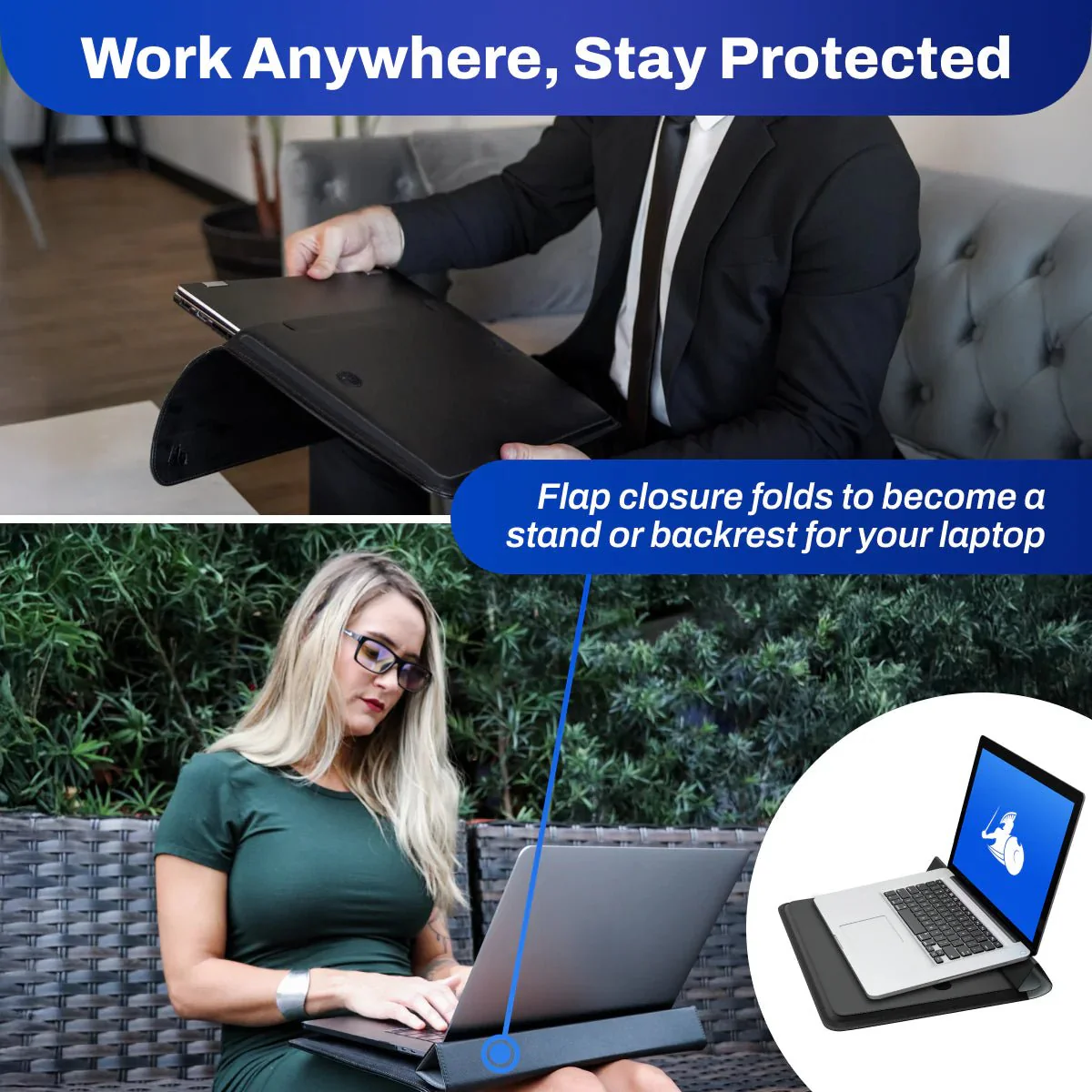 DefenderShield® RFID EMF Protection Laptop Sleeve - Image 4