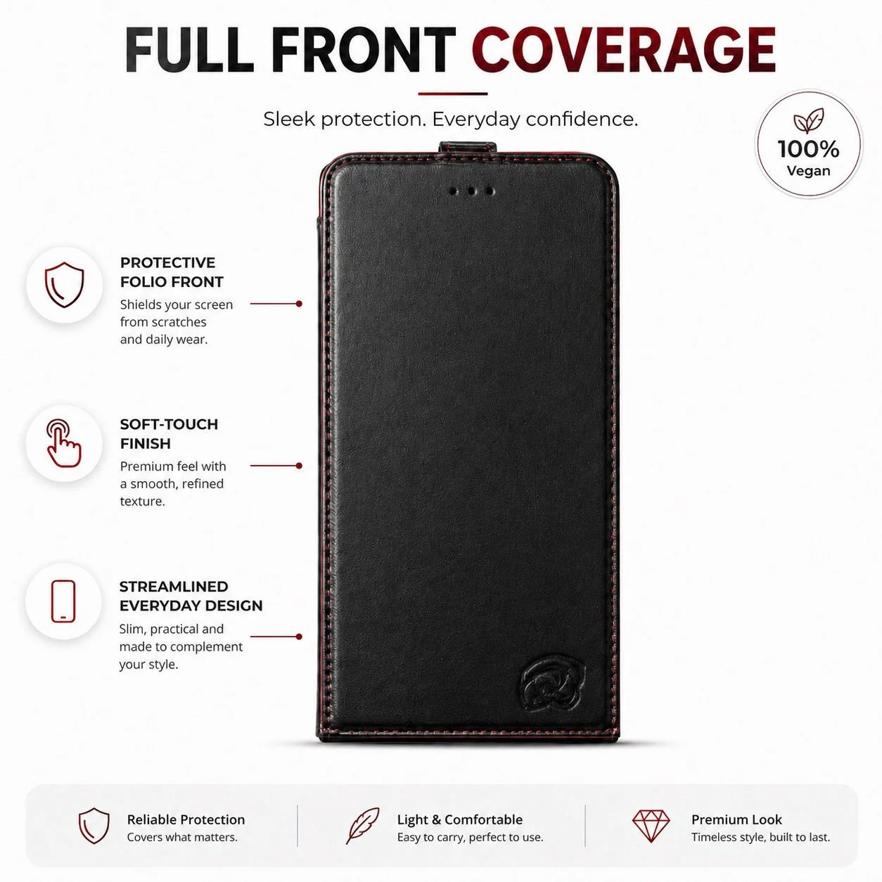 WaveWall™ Flip EMF Blocking iPhone Case & Card Holder - Image 5